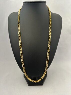 Gold-Tone Figaro Link Necklace